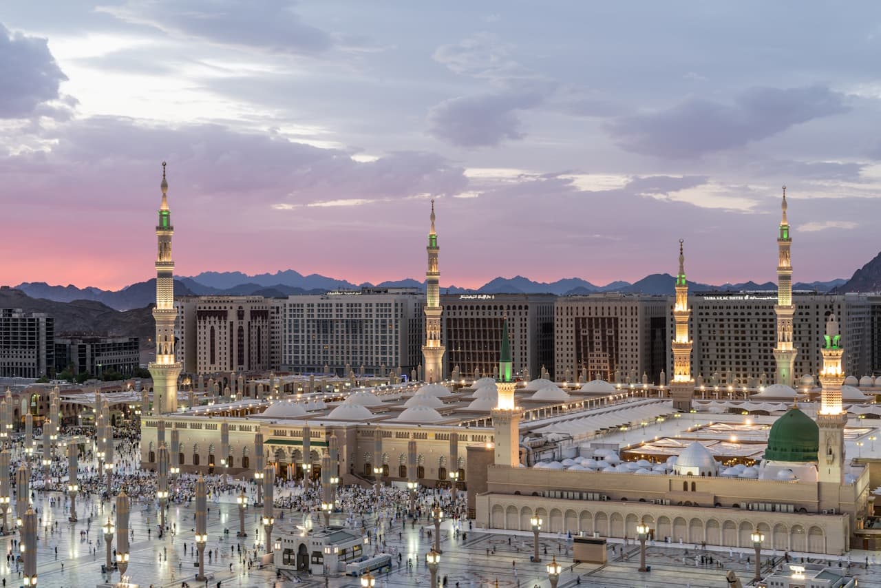 مدینہ منورہ میں حضور کا راستہ